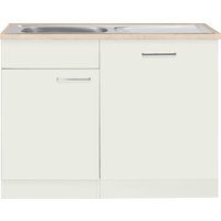 wiho Küchen Spülenschrank "Zell", Breite 110 cm, inkl. Tür/Sockel für Geschirrspüler front und korpus: weiß, arbeitsplatte: satin blackwood - B/H/T: 110 cm x 85 cm x 60 cm - Rabatt: 32 % Küchenmöbel online kaufen wiho Küchen Spülenschrank "Zell", Breite 110 cm, inkl. Tür/Sockel für Geschirrspüler front und korpus: weiß, arbeitsplatte: satin blackwood - B/H/T: 110 cm x 85 cm x 60 cm - Rabatt: 32 % Küchenmöbel online kaufen