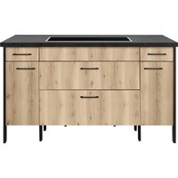 OPTIFIT Kücheninsel "Tokio", ohne E-Geräte, Breite 158 cm, mit Stahlgestell, mit Vollauszug küche: wildeichefarben, granit schwarz - Einheitsgröße - Rabatt: 18 % Einbauküchen und Küchenzeilen online kaufen OPTIFIT Kücheninsel "Tokio", ohne E-Geräte, Breite 158 cm, mit Stahlgestell, mit Vollauszug küche: wildeichefarben, granit schwarz - Einheitsgröße - Rabatt: 18 % Einbauküchen und Küchenzeilen online kaufen