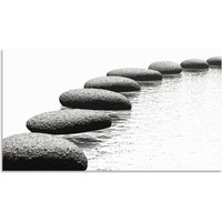 Artland Küchenrückwand "Ein Kiesel auf einem Hintergrund", (1 tlg.), Alu Spritzschutz mit Klebeband, einfache Montage schwarz - B/H: 100 cm x 55 cm - Rabatt: 24 % Küchenrückwände online kaufen
