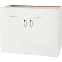 wiho Küchen Spülenschrank "Flexi", Breite 100 cm front: weiß glanz, korpus: weiß - B/H/T: 100 cm x 82 cm x 57 cm - Rabatt: 37 % Küchenmöbel online kaufen wiho Küchen Spülenschrank "Flexi", Breite 100 cm front: weiß glanz, korpus: weiß - B/H/T: 100 cm x 82 cm x 57 cm - Rabatt: 37 % Küchenmöbel online kaufen