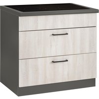 wiho Küchen Kochfeldumbauschrank "Esbo", 90 cm breit front: wilton oak, korpus: anthrazit - B/H/T: 90 cm x 85 cm x 60 cm - Rabatt: 21 % Küchenmöbel online kaufen wiho Küchen Kochfeldumbauschrank "Esbo", 90 cm breit front: wilton oak, korpus: anthrazit - B/H/T: 90 cm x 85 cm x 60 cm - Rabatt: 21 % Küchenmöbel online kaufen