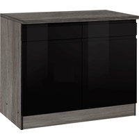 Kochstation Unterschrank "KS-Virginia", 100 cm breit, mit 2 Türen und 2 Schubkästen schwarz hochglanz - B/H/T: 100 cm x 85 cm x 60 cm, 2 St. - Rabatt: 27 % Küchenmöbel online kaufen Kochstation Unterschrank "KS-Virginia", 100 cm breit, mit 2 Türen und 2 Schubkästen schwarz hochglanz - B/H/T: 100 cm x 85 cm x 60 cm, 2 St. - Rabatt: 27 % Küchenmöbel online kaufen