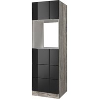 Kochstation Backofen/Kühlumbauschrank "KS-Brindisi", 60 cm breit, 200 cm hoch schwarz hochglanz, eiche vintage - B/H/T: 60 cm x 200 cm x 60 cm, 2 St. - Rabatt: 27 % Küchenmöbel online kaufen Kochstation Backofen/Kühlumbauschrank "KS-Brindisi", 60 cm breit, 200 cm hoch schwarz hochglanz, eiche vintage - B/H/T: 60 cm x 200 cm x 60 cm, 2 St. - Rabatt: 27 % Küchenmöbel online kaufen