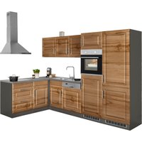 HELD MÖBEL Winkelküche "Stockholm", Stellbreite 290/170 cm, mit hochwertigen MDF Fronten im Landhaus-Stil küche: wotaneiche, grafit,, korpus: grafit, arbeitsplatte: anthrazit - B/T: 290 cm x 170 cm, Induktionskochfeld - Rabatt: 33 % Einbauküchen und Küchenzeilen online kaufen HELD MÖBEL Winkelküche "Stockholm", Stellbreite 290/170 cm, mit hochwertigen MDF Fronten im Landhaus-Stil küche: wotaneiche, grafit,, korpus: grafit, arbeitsplatte: anthrazit - B/T: 290 cm x 170 cm, Induktionskochfeld - Rabatt: 33 % Einbauküchen und Küchenzeilen online kaufen