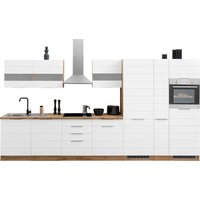 Kochstation Küche "KS-Luhe", 390 cm breit, wahlweise mit oder ohne E-Geräten, gefräste MDF-Fronten küche: weiß matt, wotaneiche, front: weiß matt, korpus: wotaneiche, arbeitsplatte: wotaneiche - B/T: 390 cm x 60 cm, inkl. E-Geräte (Glaskeramikkochfeld) - Rabatt: 32 % Einbauküchen und Küchenzeilen online kaufen Kochstation Küche "KS-Luhe", 390 cm breit, wahlweise mit oder ohne E-Geräten, gefräste MDF-Fronten küche: weiß matt, wotaneiche, front: weiß matt, korpus: wotaneiche, arbeitsplatte: wotaneiche - B/T: 390 cm x 60 cm, inkl. E-Geräte (Glaskeramikkochfeld) - Rabatt: 32 % Einbauküchen und Küchenzeilen online kaufen