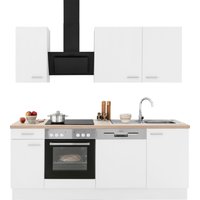 OPTIFIT Küchenzeile "Parma", mit E-Geräten, Breite 210 cm küche: weiß, weiß, eiche,, korpus: weiß, arbeitsplatte: eichefarben - B/T: 210 cm x 60 cm - Rabatt: 27 % Einbauküchen und Küchenzeilen online kaufen OPTIFIT Küchenzeile "Parma", mit E-Geräten, Breite 210 cm küche: weiß, weiß, eiche,, korpus: weiß, arbeitsplatte: eichefarben - B/T: 210 cm x 60 cm - Rabatt: 27 % Einbauküchen und Küchenzeilen online kaufen