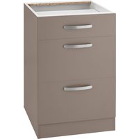wiho Küchen Unterschrank "Kansas", 50 cm breit, mit 2 großen Auszügen ohne Arbeitsplatte front und korpus: trüffel - B/H/T: 50 cm x 82 cm x 57 cm - Rabatt: 25 % Küchenmöbel online kaufen wiho Küchen Unterschrank "Kansas", 50 cm breit, mit 2 großen Auszügen ohne Arbeitsplatte front und korpus: trüffel - B/H/T: 50 cm x 82 cm x 57 cm - Rabatt: 25 % Küchenmöbel online kaufen