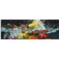 Artland Küchenrückwand "Spritzendes Obst auf dem Wasser", (1 tlg.), Alu Spritzschutz mit Klebeband, einfache Montage bunt - B/H: 150 cm x 50 cm - Rabatt: 48 % Küchenrückwände online kaufen Artland Küchenrückwand "Spritzendes Obst auf dem Wasser", (1 tlg.), Alu Spritzschutz mit Klebeband, einfache Montage bunt - B/H: 150 cm x 50 cm - Rabatt: 48 % Küchenrückwände online kaufen