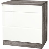 Kochstation Kochfeldumbauschrank "KS-Virginia", 80 cm breit weiß hochglanz, eiche vintage - B/H/T: 80 cm x 85 cm x 60 cm - Rabatt: 27 % Küchenmöbel online kaufen Kochstation Kochfeldumbauschrank "KS-Virginia", 80 cm breit weiß hochglanz, eiche vintage - B/H/T: 80 cm x 85 cm x 60 cm - Rabatt: 27 % Küchenmöbel online kaufen
