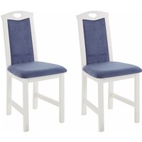 SCHÖSSWENDER Esszimmerstuhl "Köln", (Set), 2 St., Polyester, Gestell aus Massivholz serenity 5485 dunkelblau, buche mit holzwerkstoff weiß - B/H/T: 45 cm x 94 cm x 50 cm, 2 St., Polyester, Massivholz - Rabatt: 24 % Küchenmöbel online kaufen SCHÖSSWENDER Esszimmerstuhl "Köln", (Set), 2 St., Polyester, Gestell aus Massivholz serenity 5485 dunkelblau, buche mit holzwerkstoff weiß - B/H/T: 45 cm x 94 cm x 50 cm, 2 St., Polyester, Massivholz - Rabatt: 24 % Küchenmöbel online kaufen