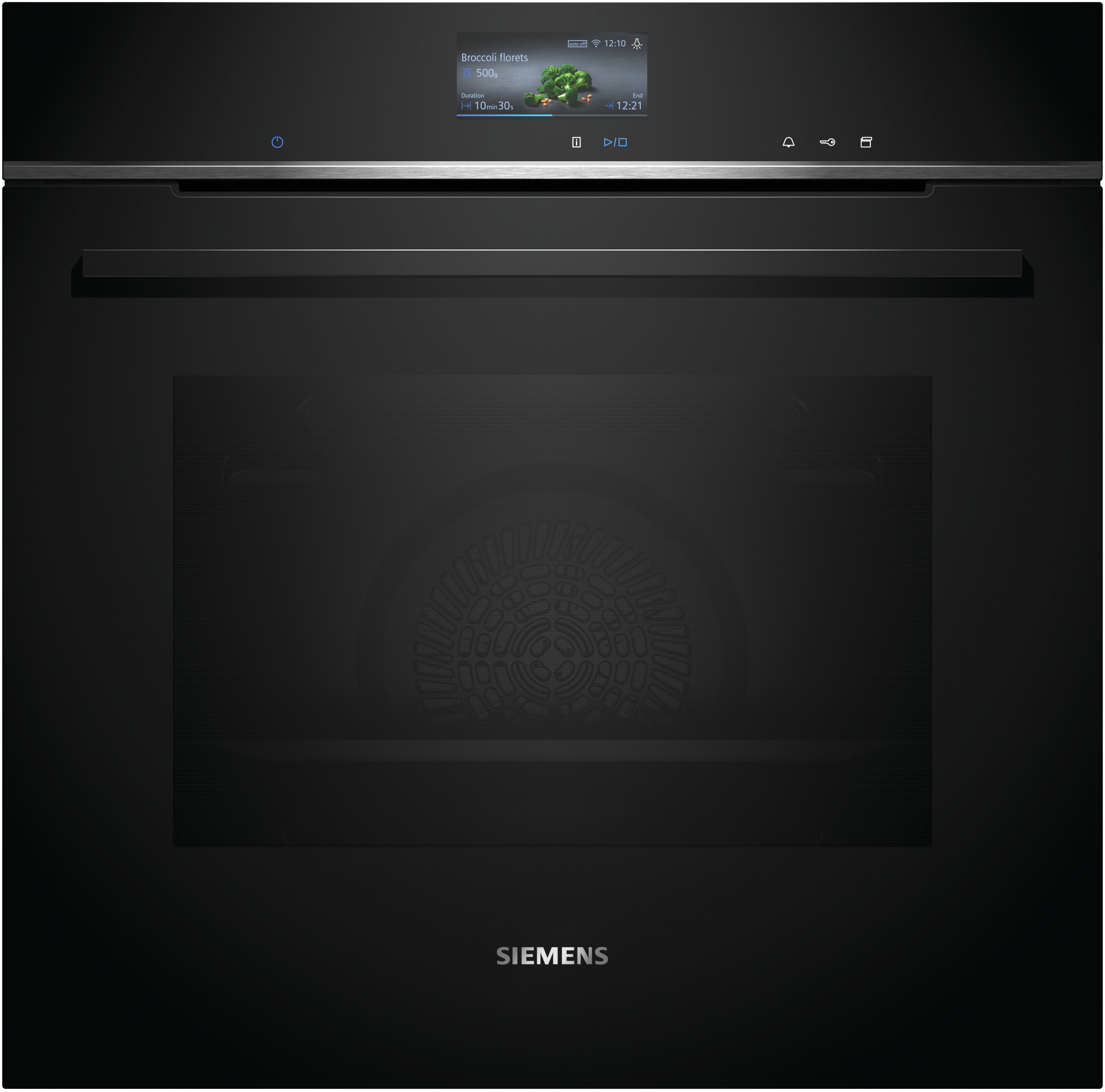 SIEMENS Pyrolyse Backofen iQ700 "HR776G1B1" mit Pyrolyse-Selbstreinigung Intelligenter Backofen dank Assistent mit Sprachsteuerung schwarz - Rabatt: 60 % Küchenmöbel online kaufen
