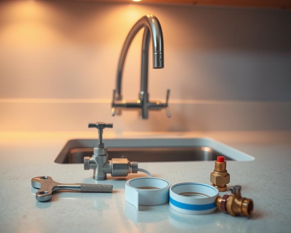 Küche Wasserinstallation Vorbereitung