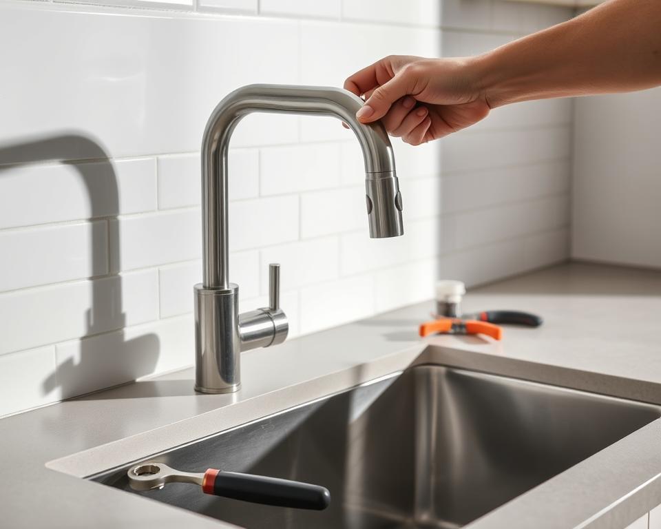 Wasserhahn Küche montieren Schritt für Schritt