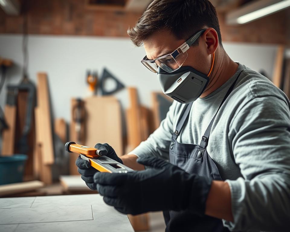 Sicherheit beim Fliesenschneiden