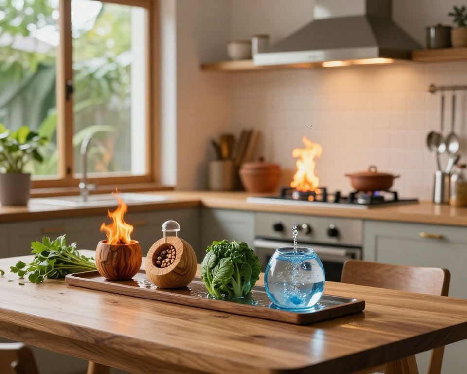 Fünf Elemente im Küchen-Feng-Shui