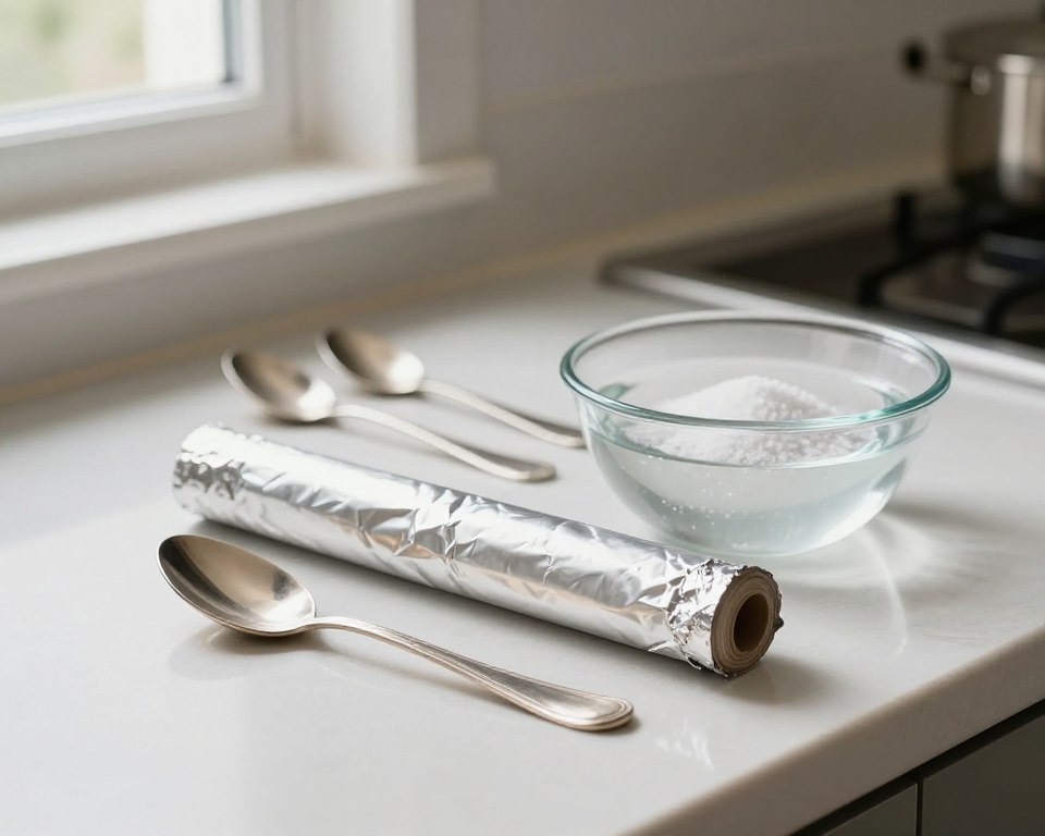 Silberreinigung mit Alufolie Materialien