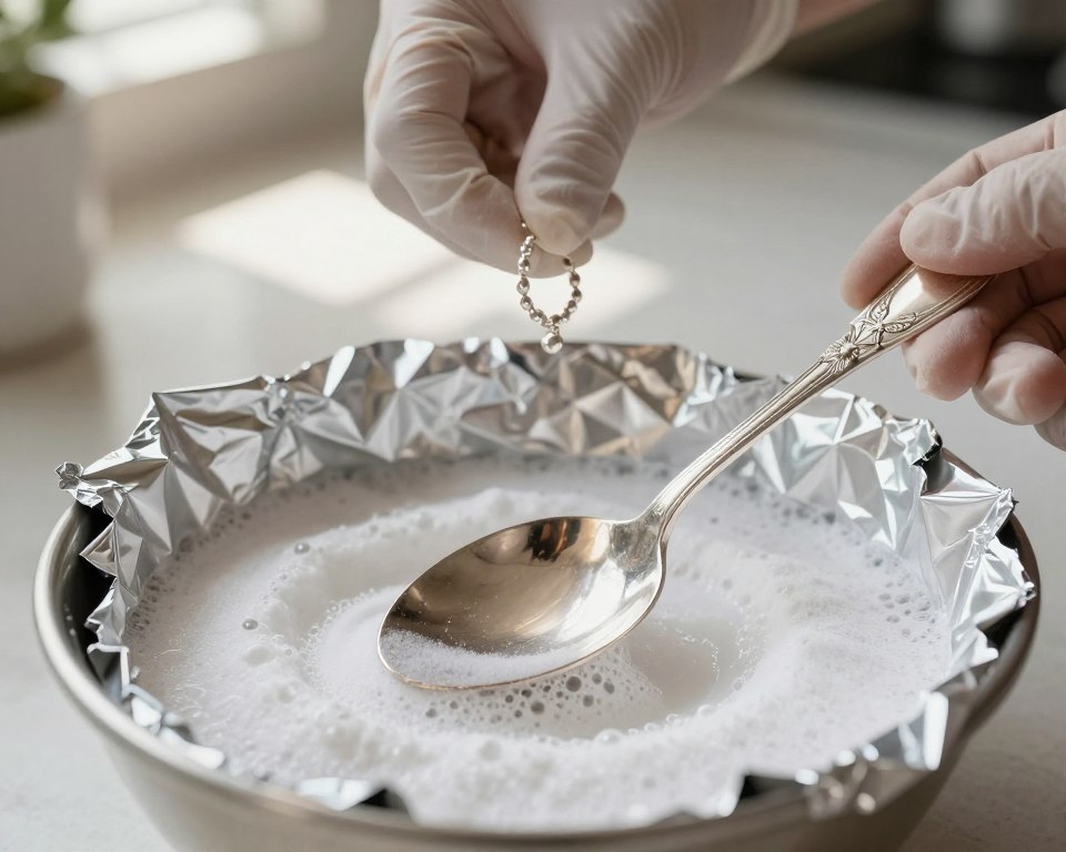 Silberreinigung mit Alufolie